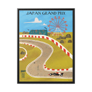 Japan Racing Landscape Matte Canvas - High-Quality Motorsport Art Print