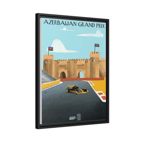 Azerbaijan Racing Landscape Matte Canvas - High-Quality Motorsport Art Print