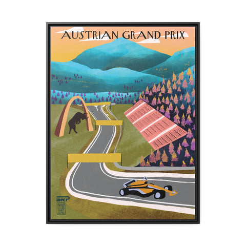 Austran Racing Landscape Matte Canvas - High-Quality Motorsport Art Print