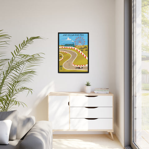 Japan Racing Landscape Matte Canvas - High-Quality Motorsport Art Print