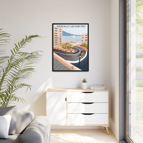 Montecarlo Racing Landscape Matte Canvas - High-Quality Motorsport Art Print