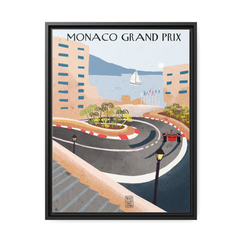 Montecarlo Racing Landscape Matte Canvas - High-Quality Motorsport Art Print