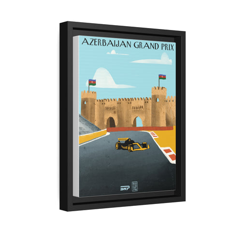 Azerbaijan Racing Landscape Matte Canvas - High-Quality Motorsport Art Print