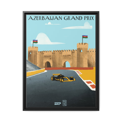 Azerbaijan Racing Landscape Matte Canvas - High-Quality Motorsport Art Print