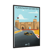 Azerbaijan Racing Landscape Matte Canvas - High-Quality Motorsport Art Print