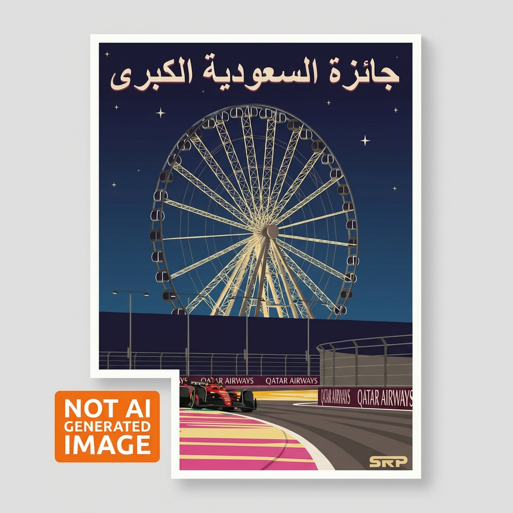 Saudi Arabian Grand Prix Canvas, formula Racing Wall Art,  F1 Style Artwork , Motorsport Decor , Gift for Racing Fans