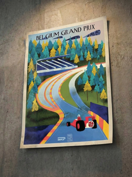 Belgian Grand Prix Poster -Formula 1 Wall Art