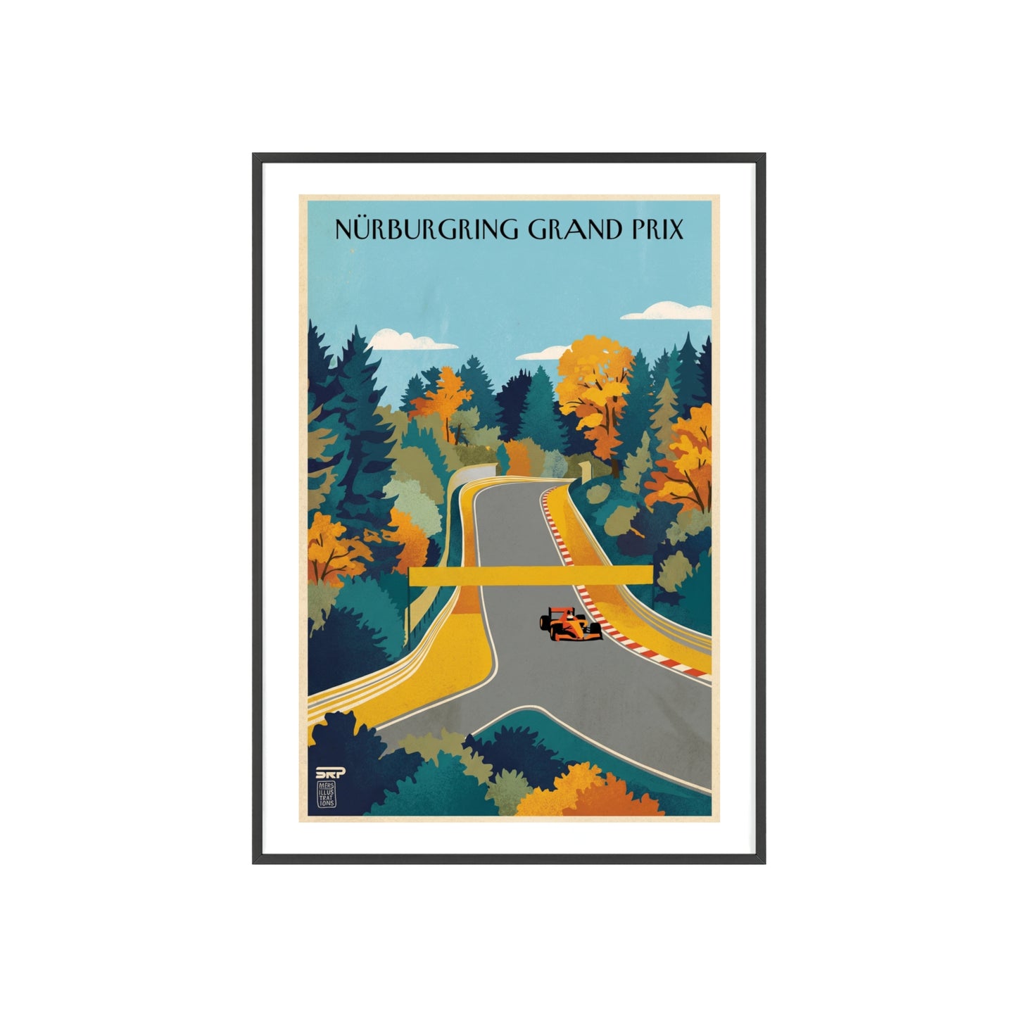 Nurburgring GP Posters with Wooden Frame