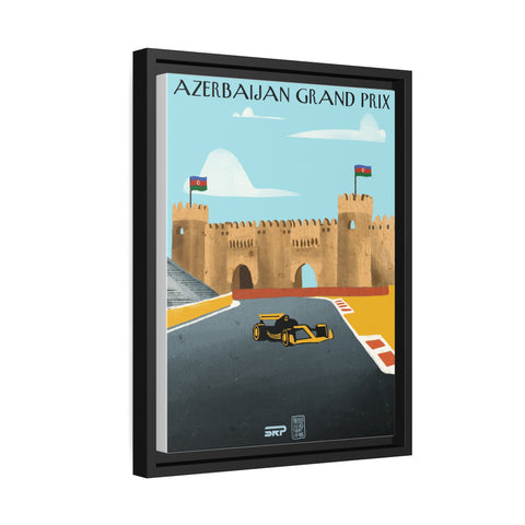 Azerbaijan Racing Landscape Matte Canvas - High-Quality Motorsport Art Print