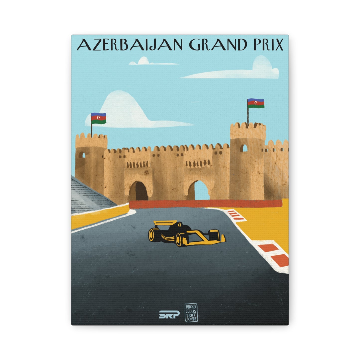 Azerbaijan Gp Matte Canvas